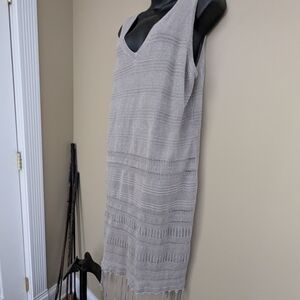 Tommy Bahama Gray Knit V-Neck Dress